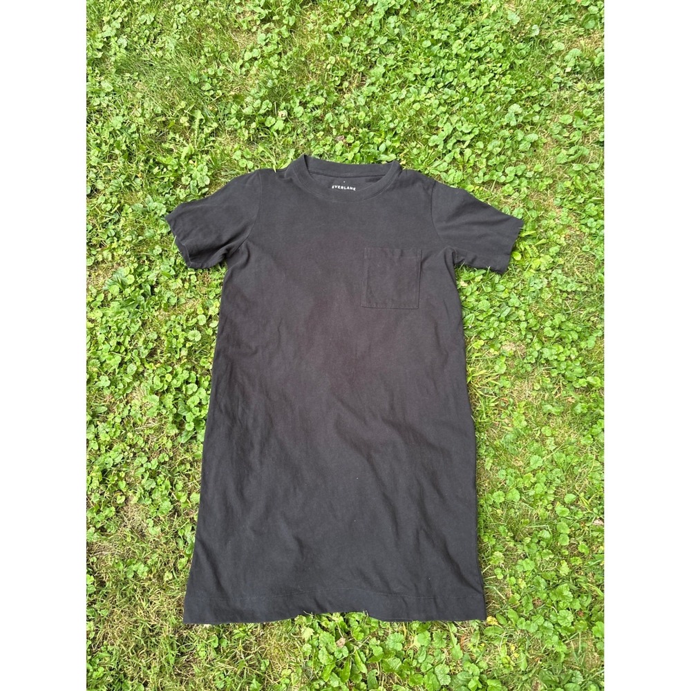 Everlane Black T Shirt Dress Womens Small Minimalist Capsule Midi Dress